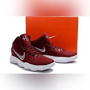 Nike Women Hyperdunk 2017 TB Promo Maroon Wine White Silver 942571  size 11.5